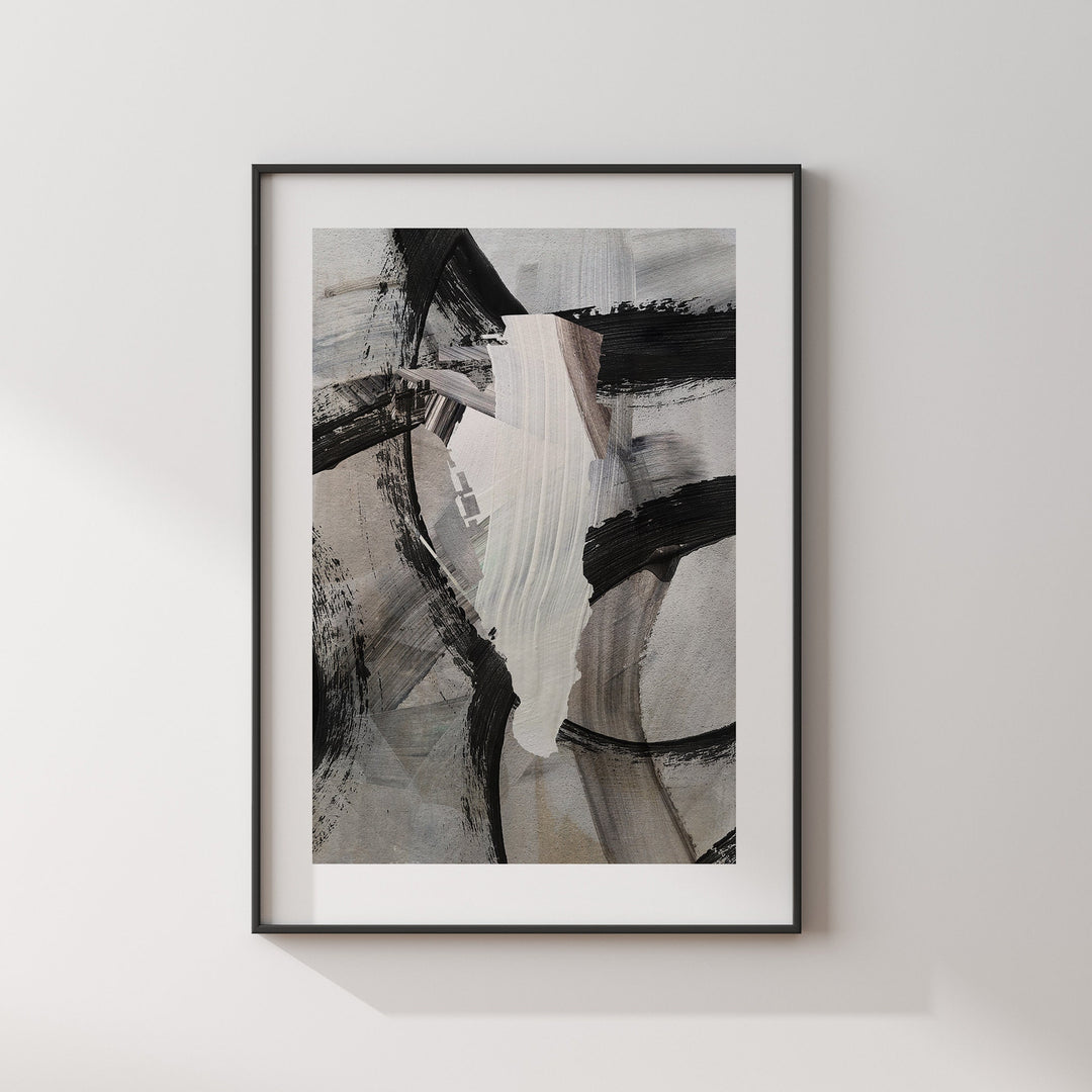 Gibraltar Map | Black & Grey Abstract Painting Map of Gibraltar Wall Art Print | Gibraltar Traval Poster