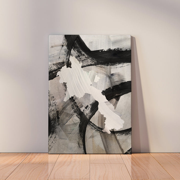 Laos Map | Black & Grey Abstract Painting Map of Laos Wall Art Print | Laos Traval Poster