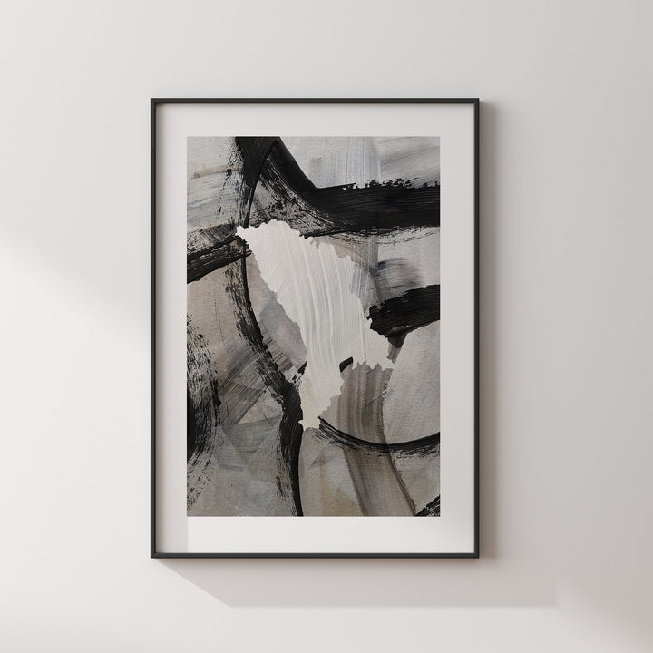 Moldova Map | Black & Grey Abstract Painting Map of Moldova Wall Art Print | Moldova Traval Poster