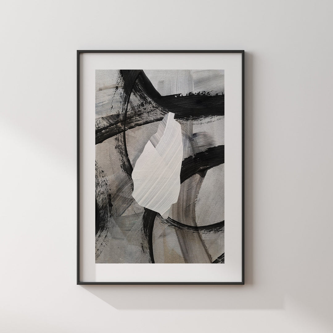 Saint Lucia Map | Black & Grey Abstract Painting Map of Saint Lucia Wall Art Print | Saint Lucia Traval Poster