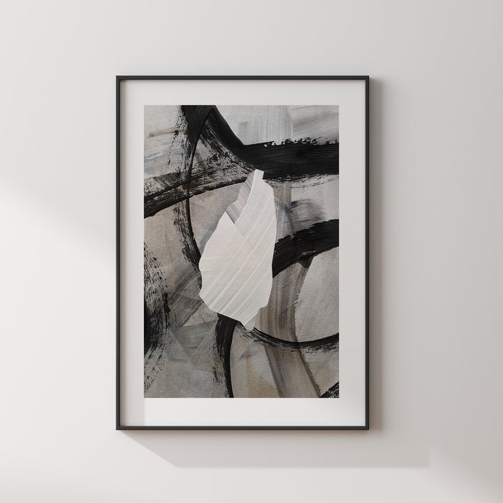 Saint Lucia Map | Black & Grey Abstract Painting Map of Saint Lucia Wall Art Print | Saint Lucia Traval Poster