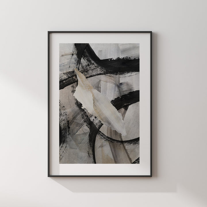 Aruba Map | Black & Grey Abstract Painting Map of Aruba Wall Art Print | Aruba Traval Poster