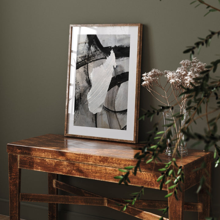 Madagascar Map | Black & Grey Abstract Painting Map of Madagascar Wall Art Print | Madagascar Traval Poster