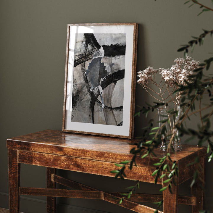 Myanmar Map | Black & Grey Abstract Painting Map of Myanmar Wall Art Print | Myanmar Traval Poster