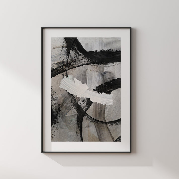 Nepal Map | Black & Grey Abstract Painting Map of Nepal Wall Art Print | Nepal Traval Poster