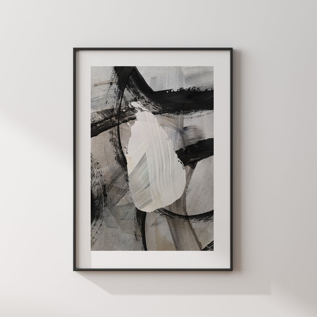 Sri Lanka Map | Black & Grey Abstract Painting Map of Sri Lanka Wall Art Print | Sri Lanka Traval Poster