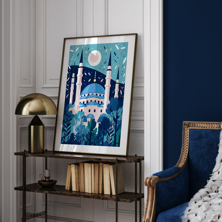 Turkey Travel Print | The Blue Mosque | Turkey Wall Art | Istanbul Wall Art Print