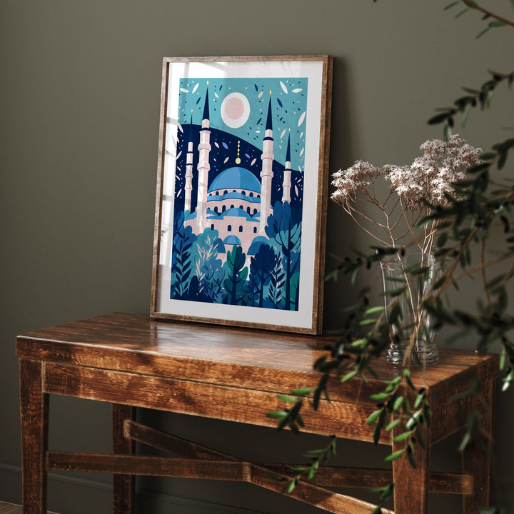 Turkey Travel Print | The Blue Mosque | Turkey Wall Art | Istanbul Wall Art Print