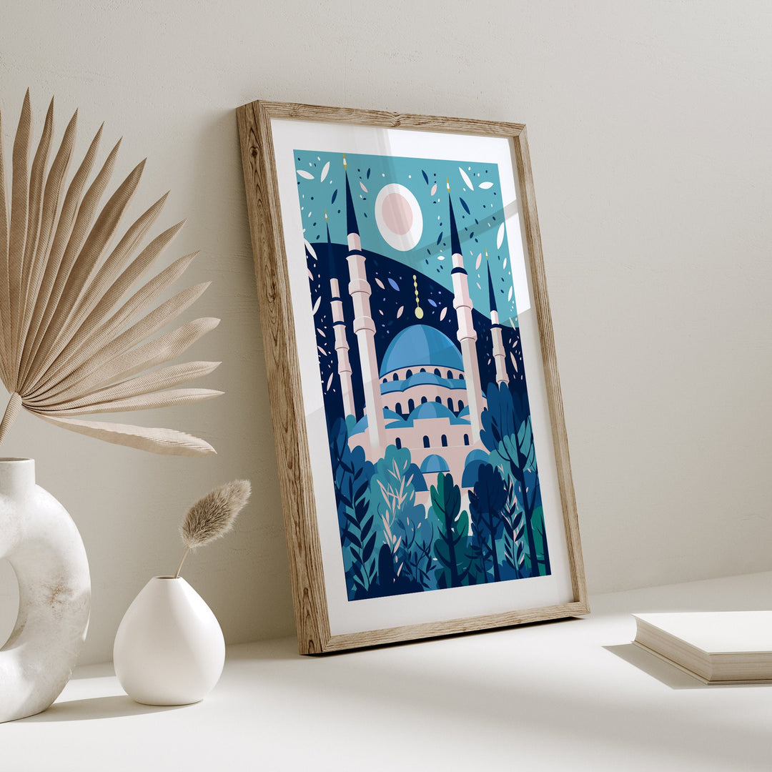 Turkey Travel Print | The Blue Mosque | Turkey Wall Art | Istanbul Wall Art Print
