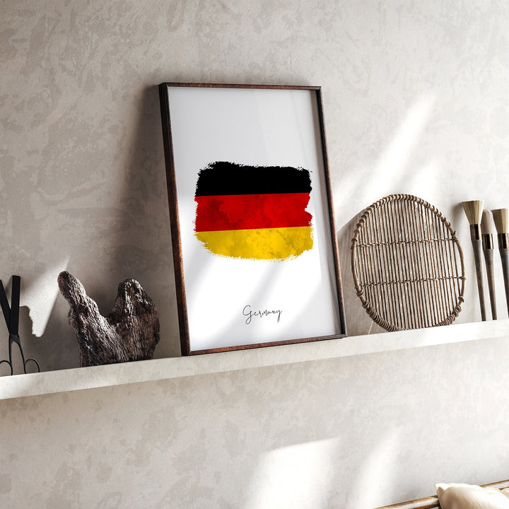 Germany Flag Wall Art Print | Germany Travel Poster