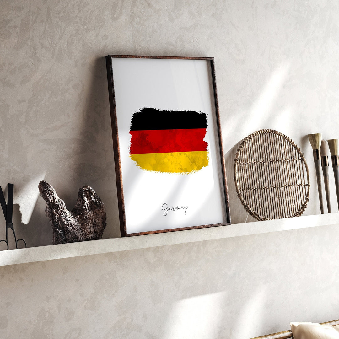 Germany Flag Wall Art Print | Germany Travel Poster