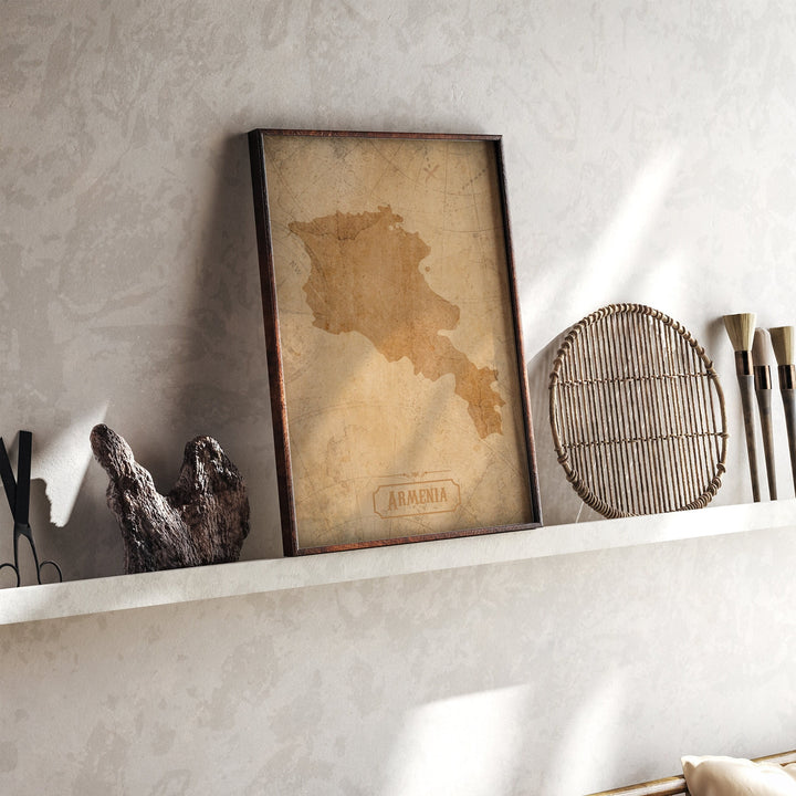 Vintage Armenia Map Wall Art Print