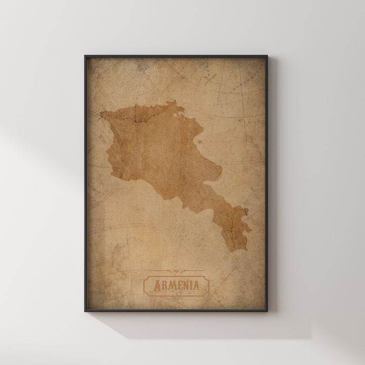 Vintage Armenia Map Wall Art Print
