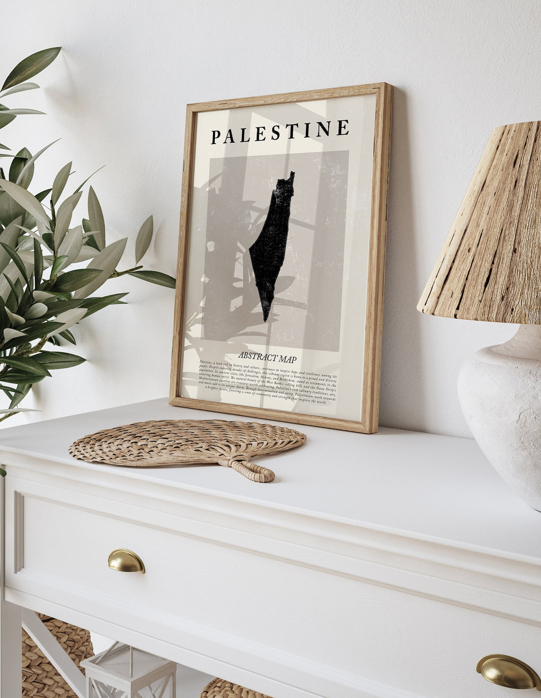 Palestine Map & Al Aqsa Mosque Set of 2 Islamic Wall Art Prints