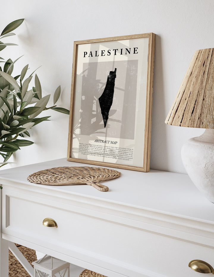 Palestine Map & Al Aqsa Mosque Set of 2 Islamic Wall Art Prints
