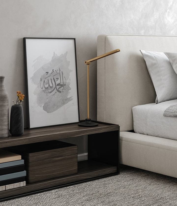 Set of 3 Dhikr Islamic Wall Art Prints | Grey Watercolour Painting Tasbeeh Subhanallah Alhamdulillah Allahhuakbar Arabic Calligraphy