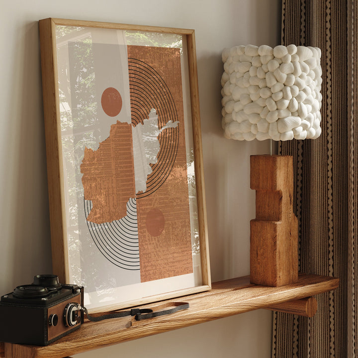 Boho Afghanistan Map | Mid Century Afghanistan Wall Art Print
