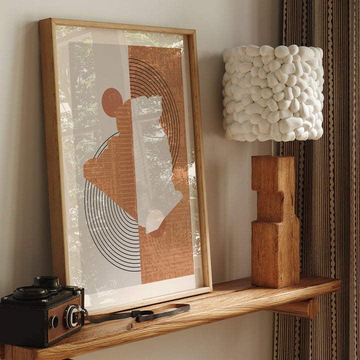 Boho Algeria Map | Mid Century Algeria Wall Art Print