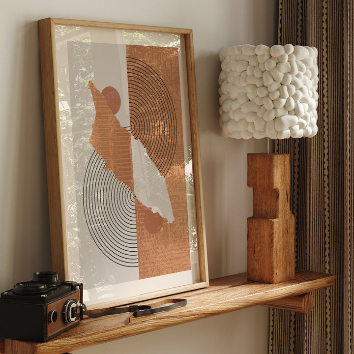 Boho Aruba Map | Mid Century Aruba Wall Art Print