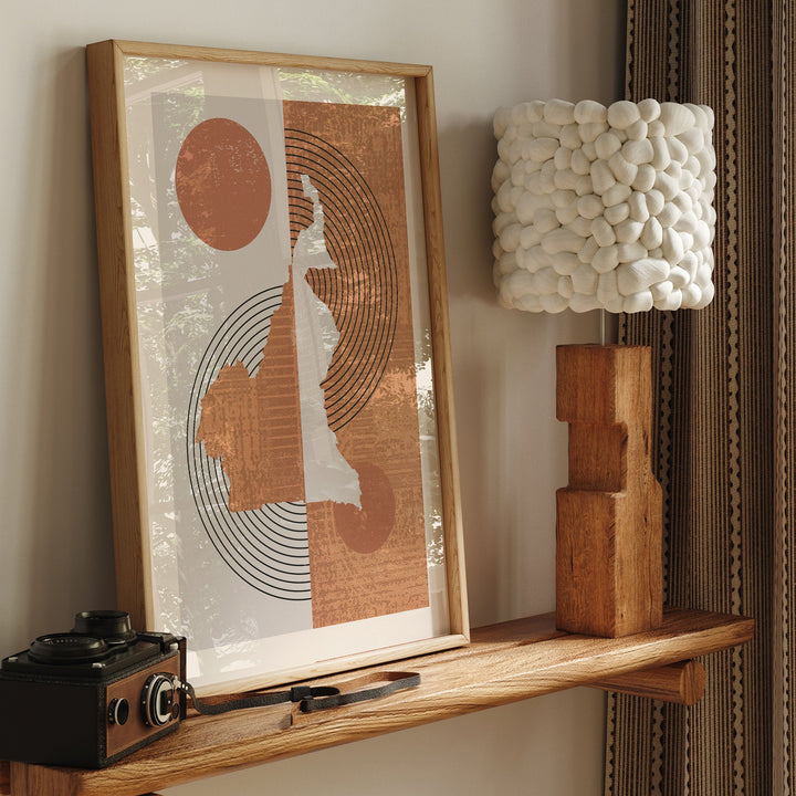Cameroon Map Wall Art Print | Boho Mid Century