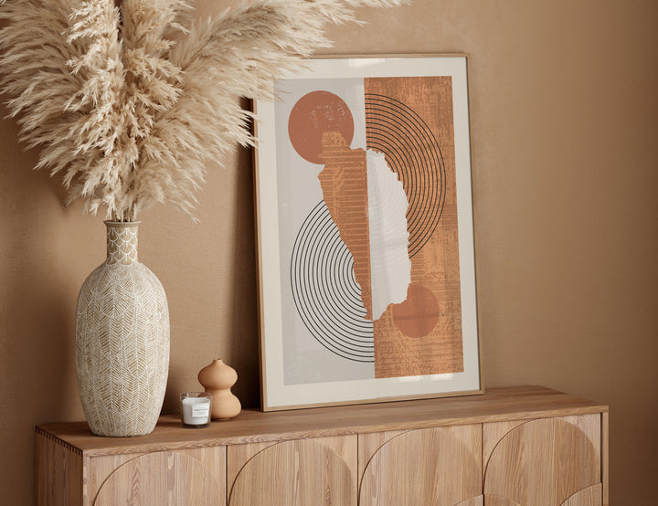Dominica Map | Boho Mid Century Bangladesh Wall Art Print