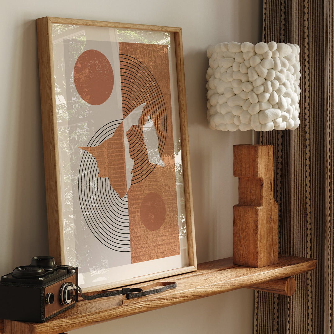 Brunei Map Wall Art Print | Boho Mid Century