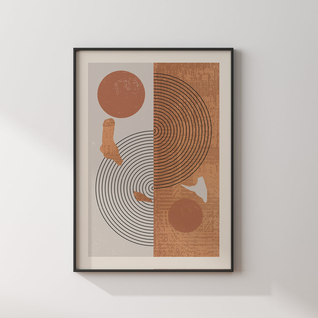 Comoros Map Wall Art Print | Boho Mid Century