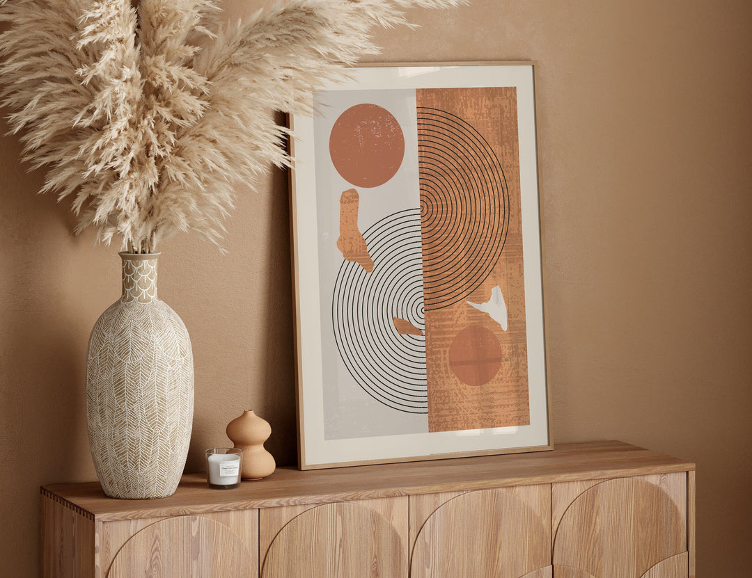 Comoros Map Wall Art Print | Boho Mid Century