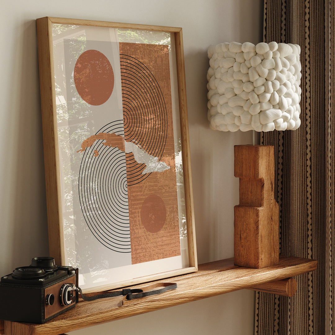 Cuba Map Wall Art Print | Boho Mid Century