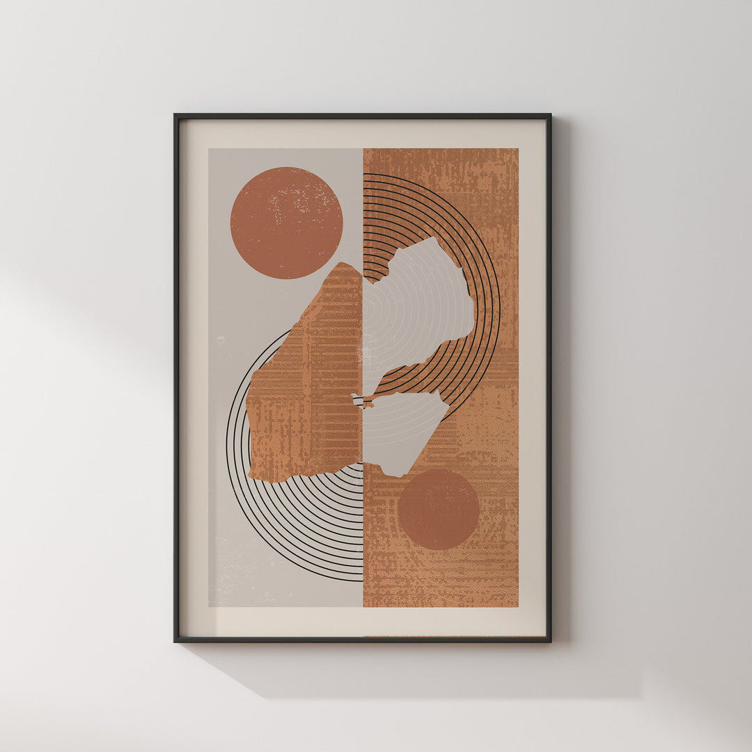 Djibouti Map | Boho Mid Century Bangladesh Wall Art Print