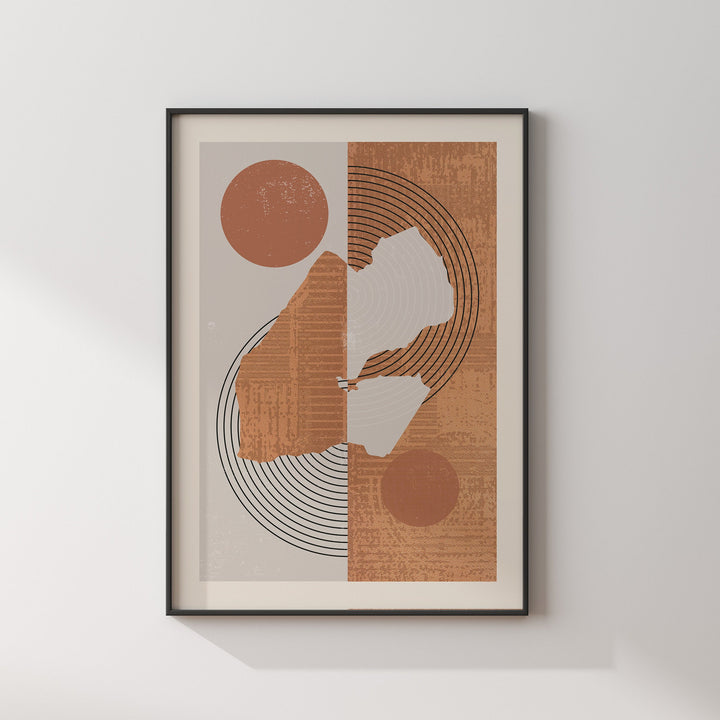 Djibouti Map | Boho Mid Century Bangladesh Wall Art Print