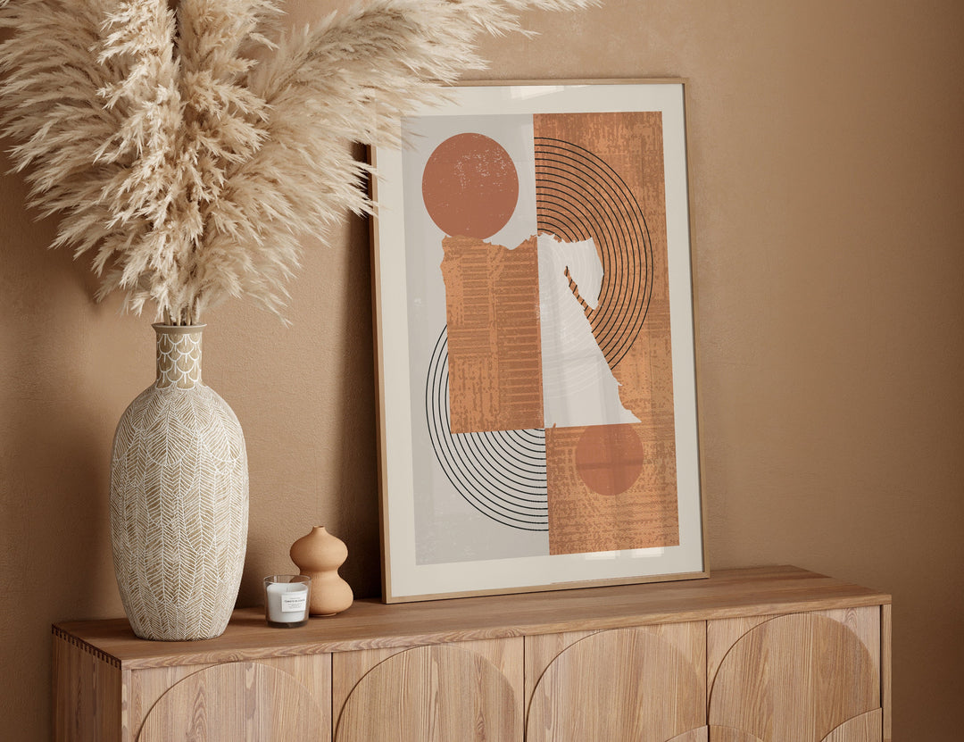 Egypt Map | Boho Mid Century Bangladesh Wall Art Print
