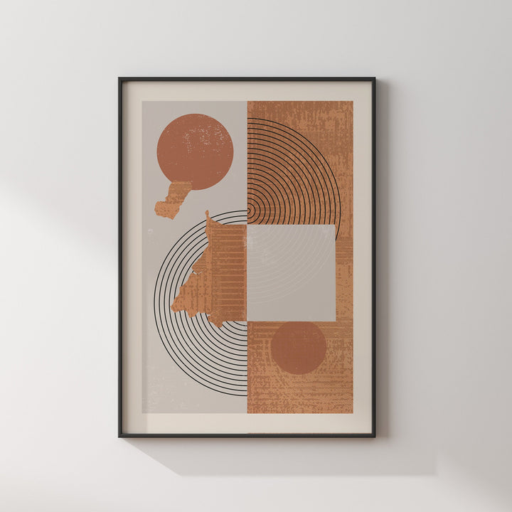 Equatorial Guinea Map | Boho Mid Century Bangladesh Wall Art Print
