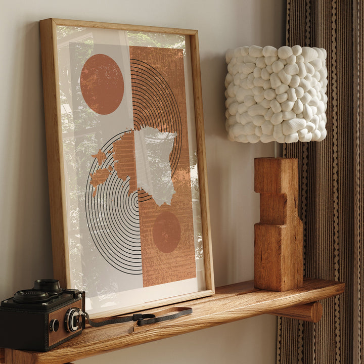 Estonia Map Wall Art Print | Boho Mid Century