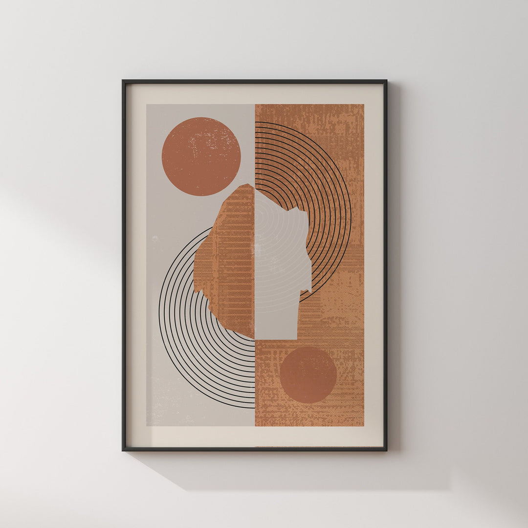 Eswatini Map Wall Art Print | Boho Mid Century