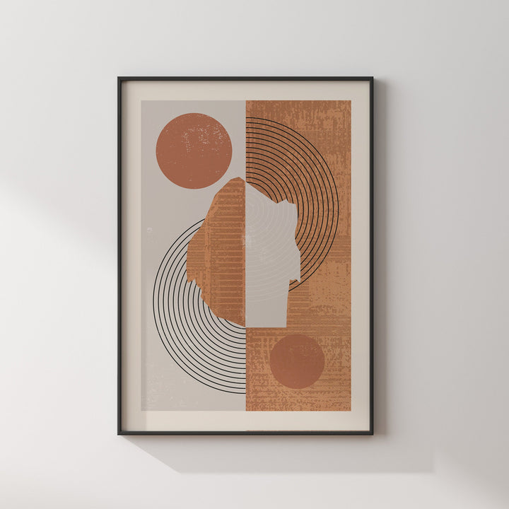 Eswatini Map Wall Art Print | Boho Mid Century