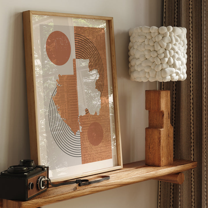 Gabon Map Wall Art Print | Boho Mid Century