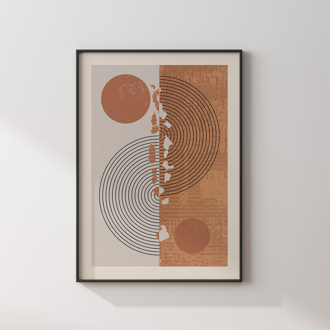 Maldives Map Wall Art Print | Boho Mid Century