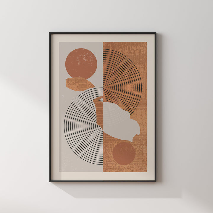 Malta Map Wall Art Print | Boho Mid Century