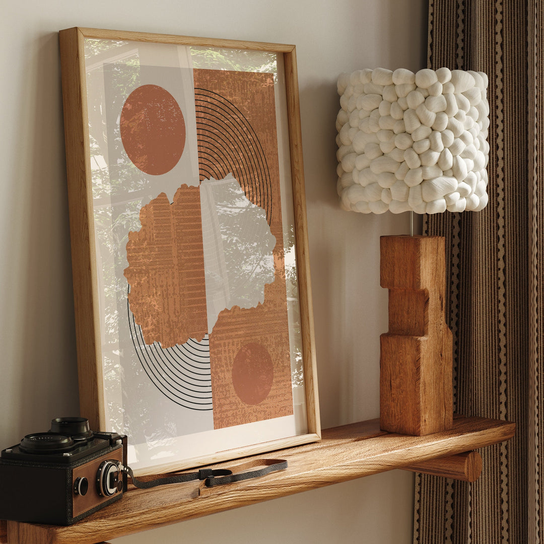 North Macedonia Map Wall Art Print | Boho Mid Century