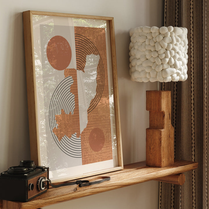 Republic of the Congo Map Wall Art Print | Boho Mid Century