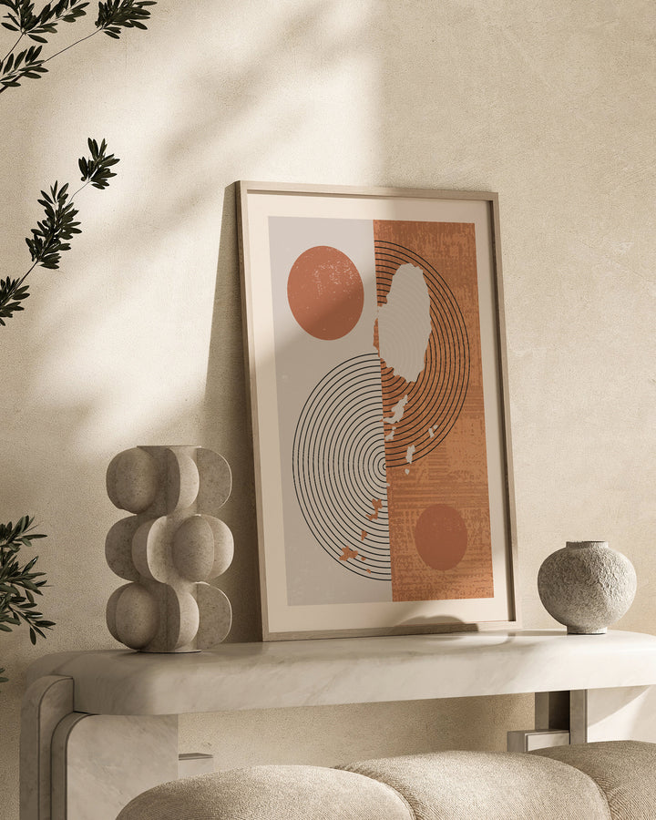 Saint Vincent and The Grenadnes Map Wall Art Print | Boho Mid Century