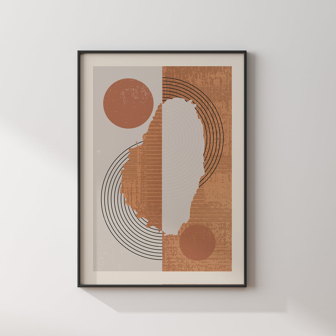 Saint Vincent Map Wall Art Print | Boho Mid Century