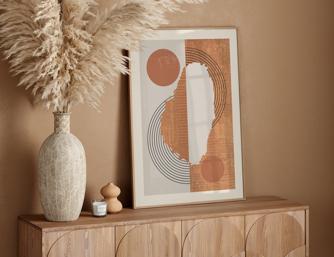 Saint Vincent Map Wall Art Print | Boho Mid Century