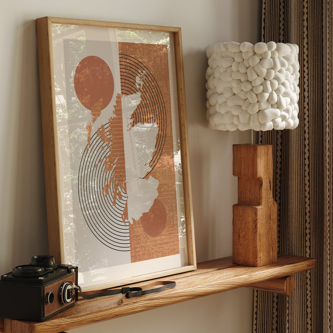 Scotland Map Wall Art Print | Boho Mid Century