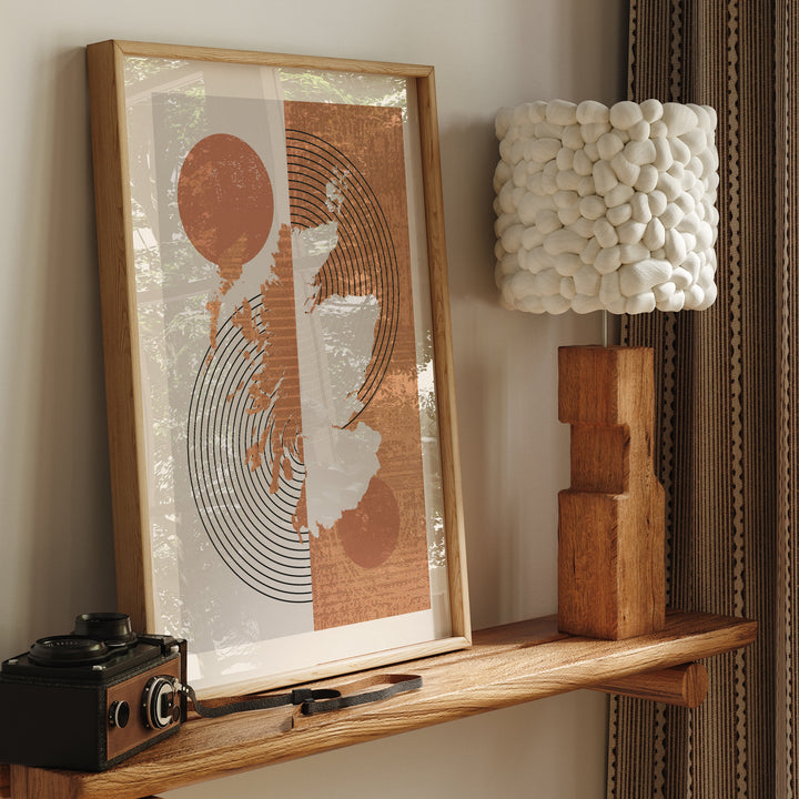 Scotland Map Wall Art Print | Boho Mid Century