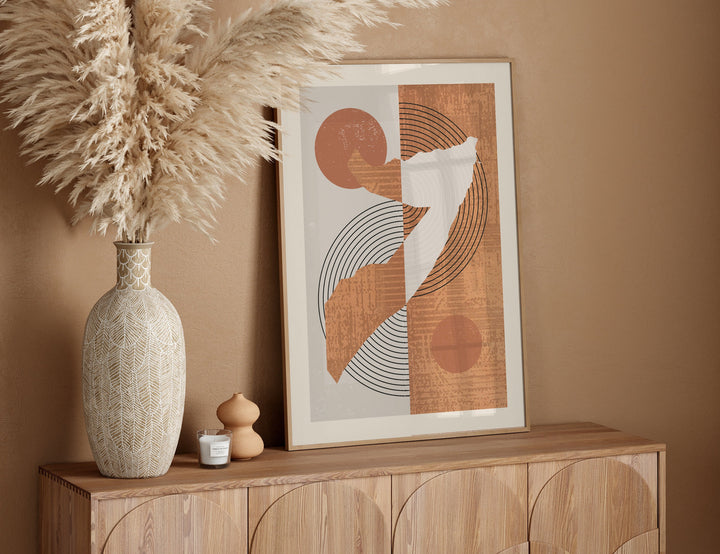 Somalia Map Wall Art Print | Boho Mid Century
