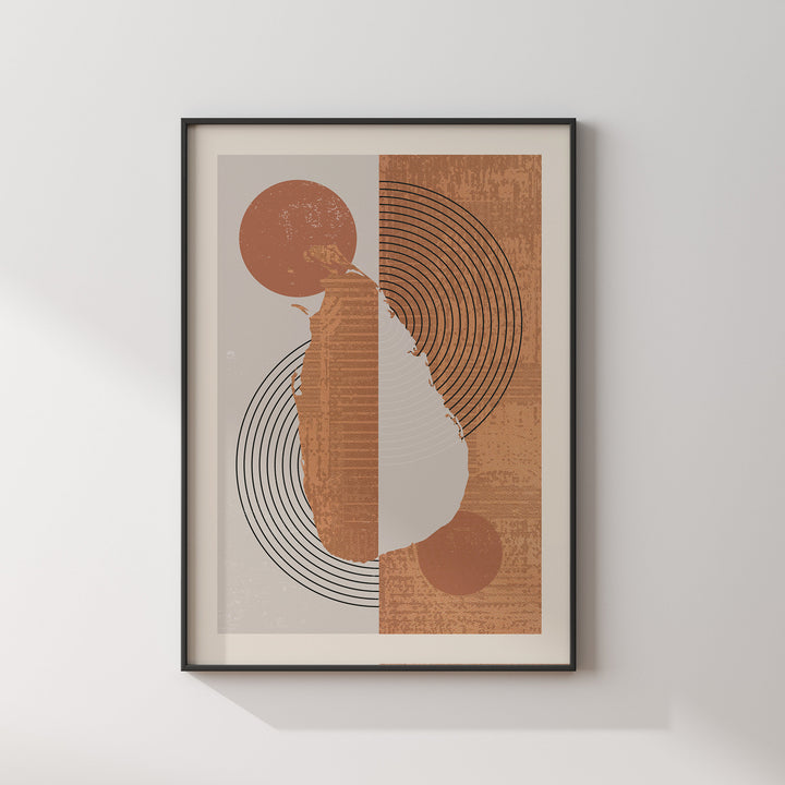 Sri Lanka Map Wall Art Print | Boho Mid Century | Srilanka