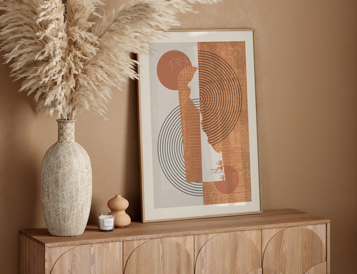 Delaware Map Wall Art Print | Boho Mid Century | USA | United States of America