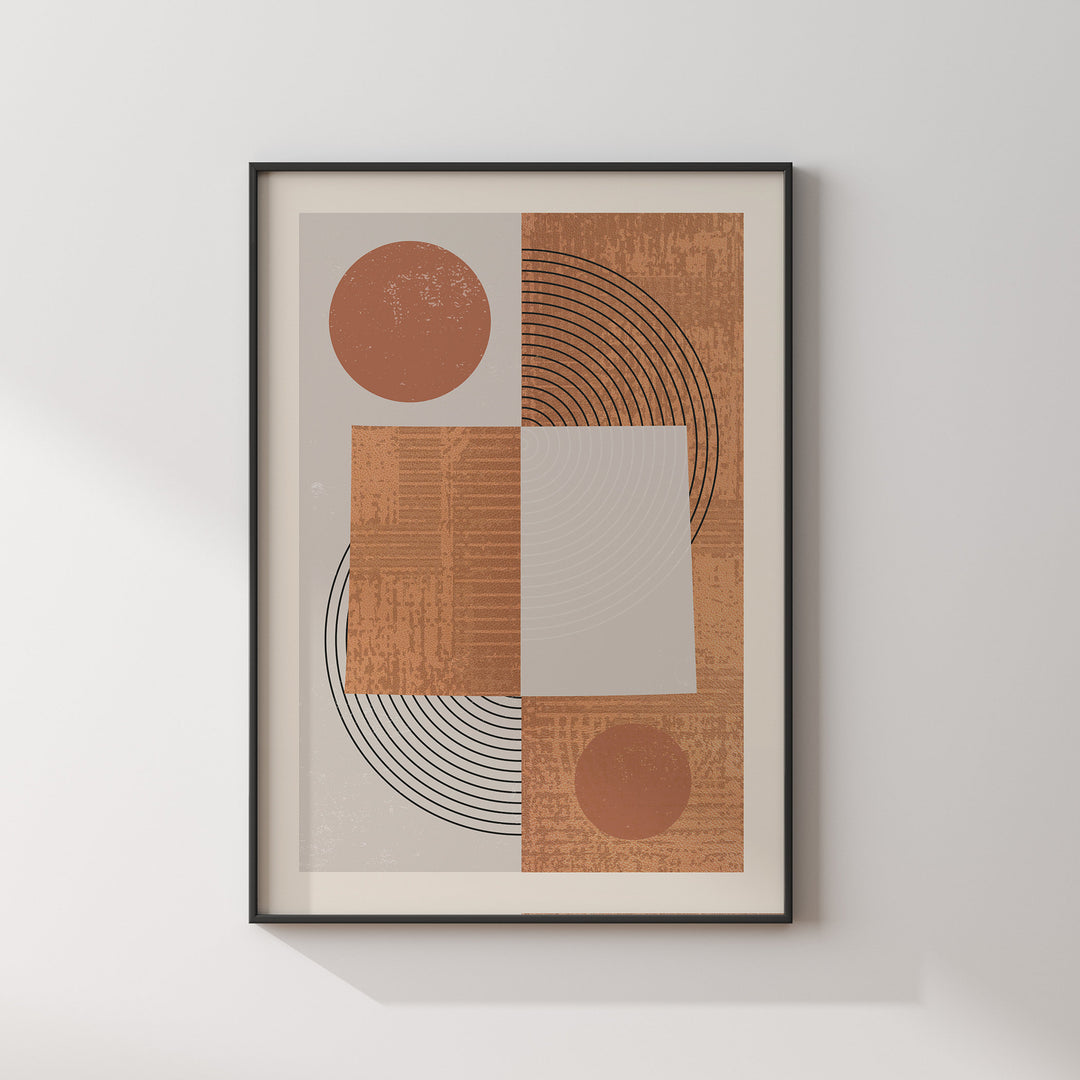 Wyoming Map Boho Wall Art Print | Mid Century | USA | United States of America